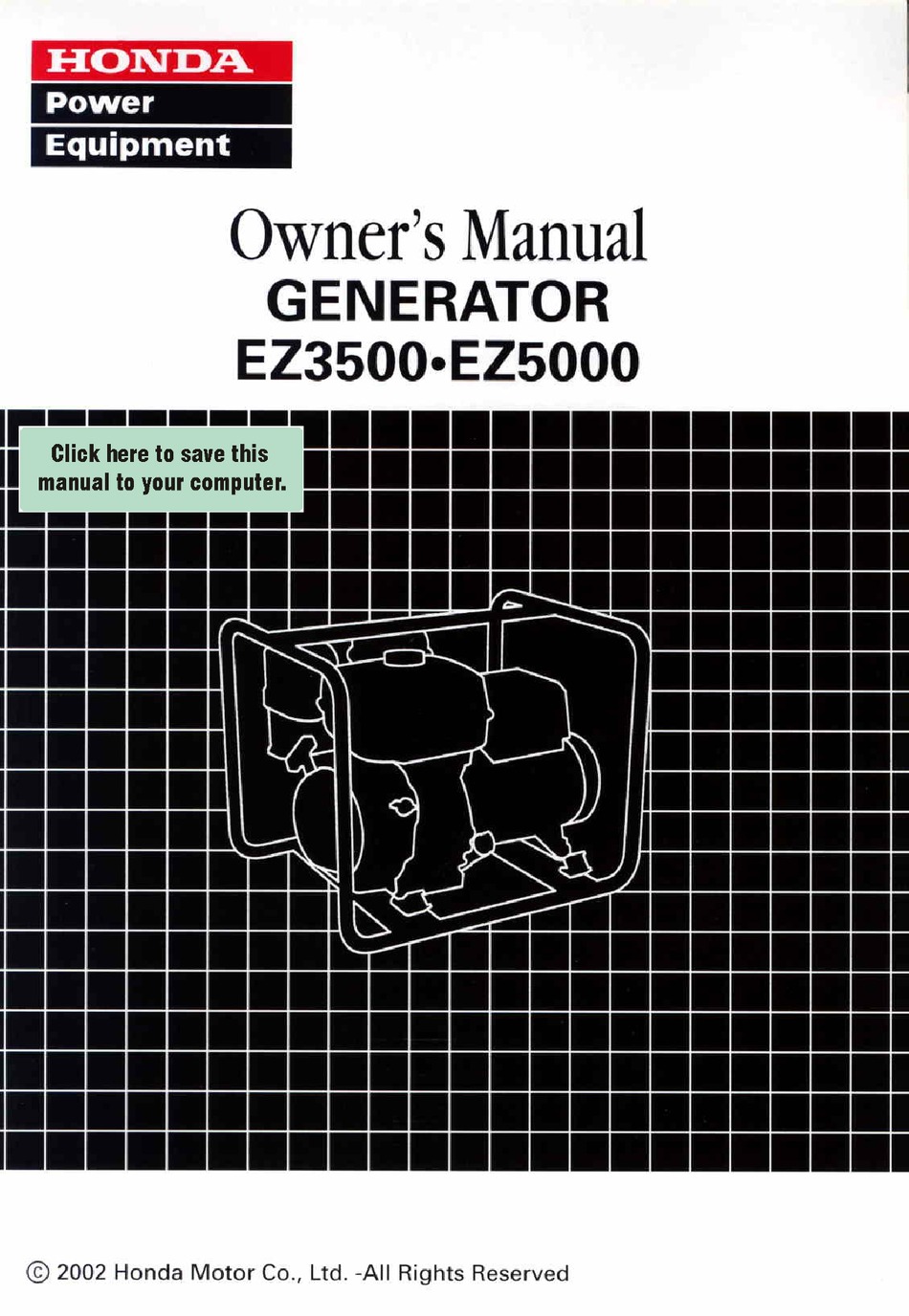 Honda Ez3500 Owner S Manual Pdf Download Manualslib