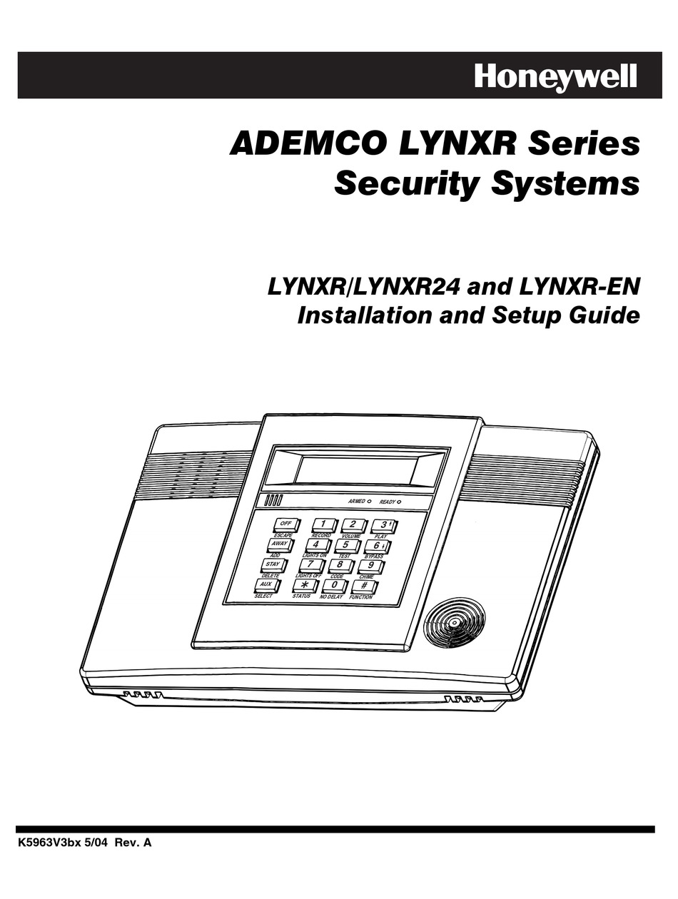 Ademco Security System Keypad LYNXR24 LYNXR 