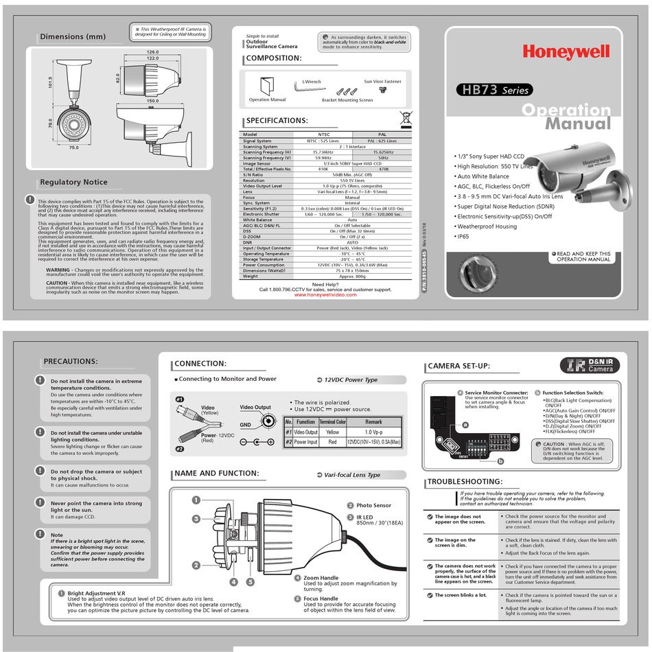 HONEYWELL HB73 SERIES OPERATION MANUAL Pdf Download | ManualsLib