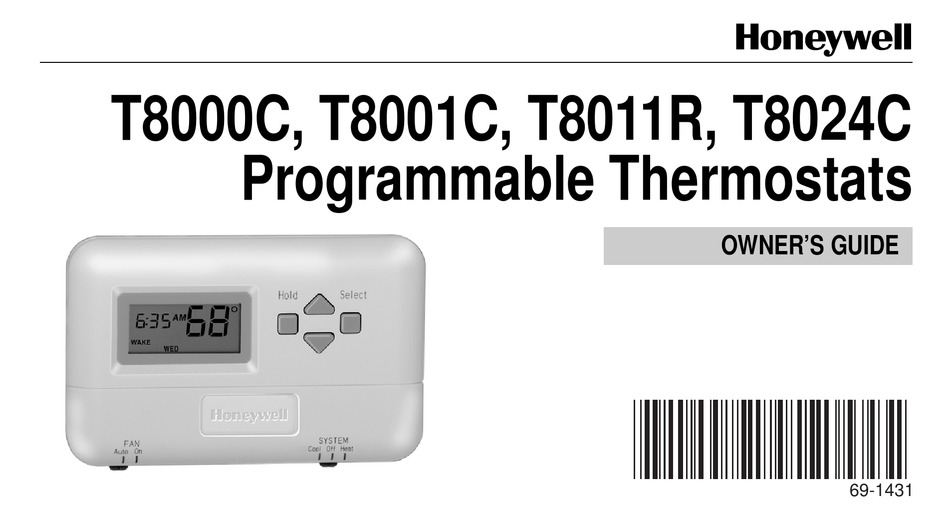 Honeywell T8000c Owner S Manual Pdf Download Manualslib