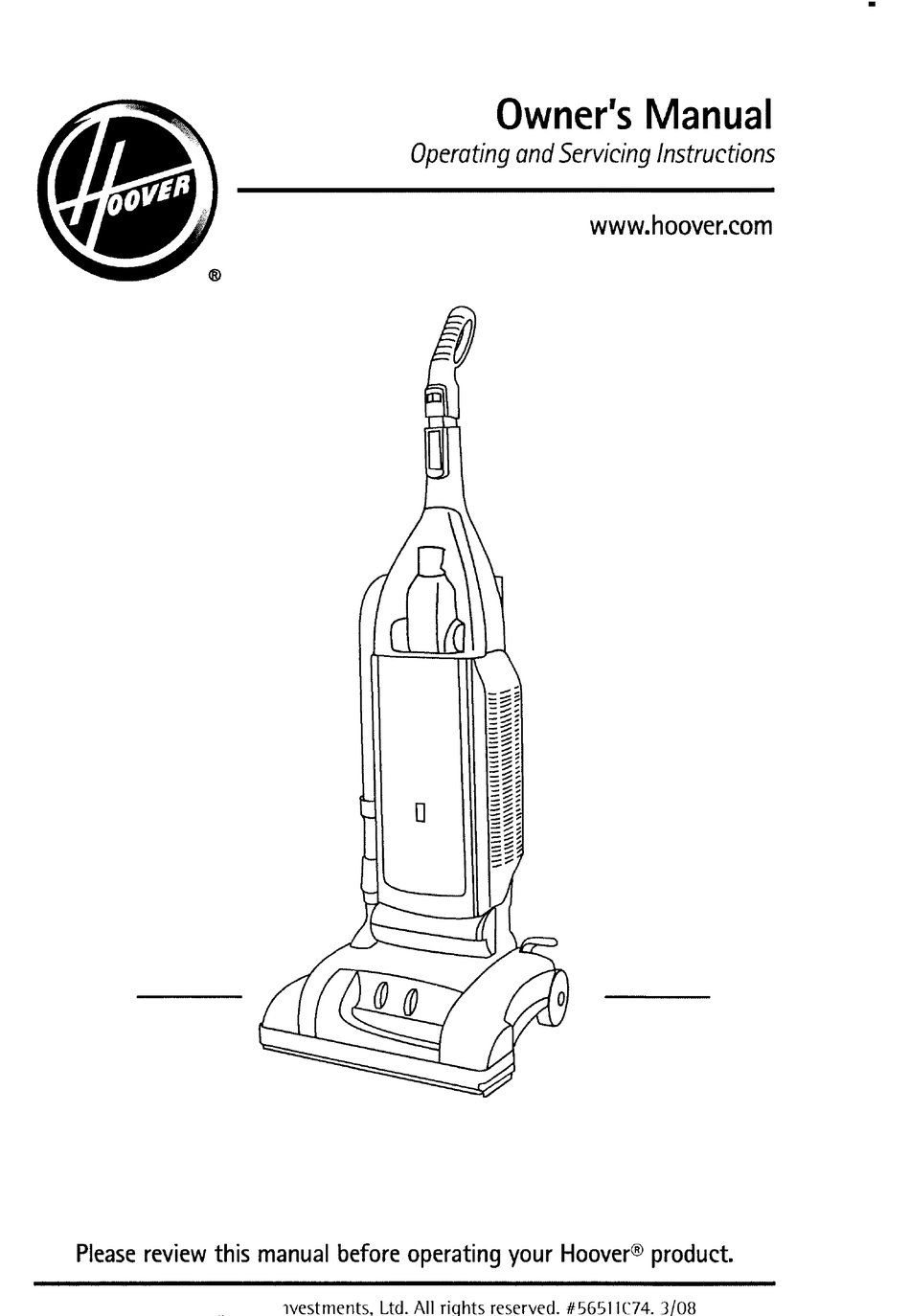 HOOVER UH50000 OWNER'S MANUAL Pdf Download | ManualsLib