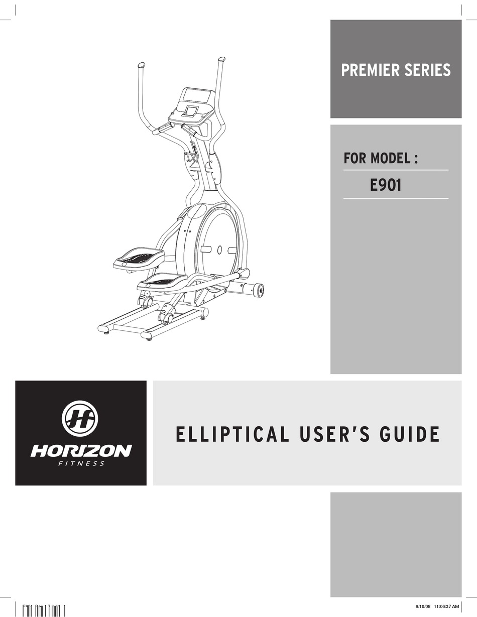 Horizon Fitness Elliptical E901 User Manual Pdf Download Manualslib