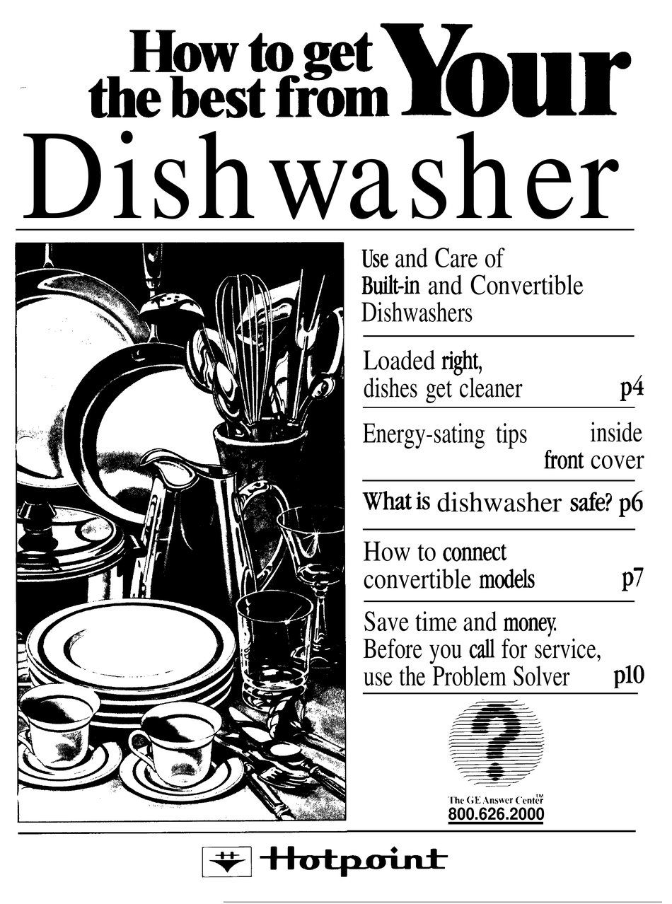 HOTPOINT DISHWASHER USE AND CARE MANUAL Pdf Download ManualsLib