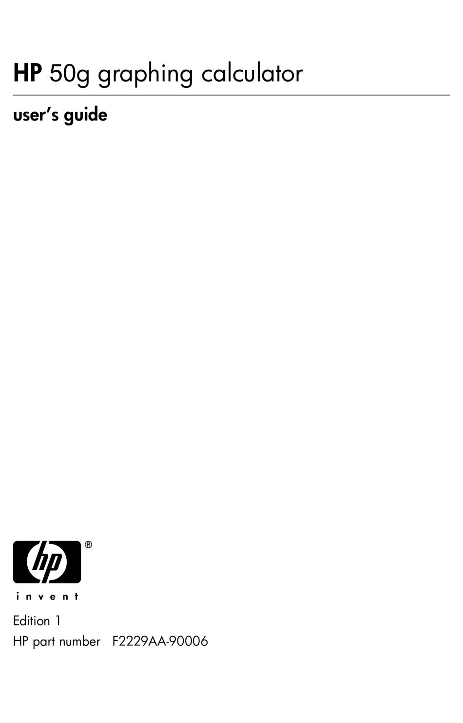 Hp 50g User Manual Pdf Download Manualslib