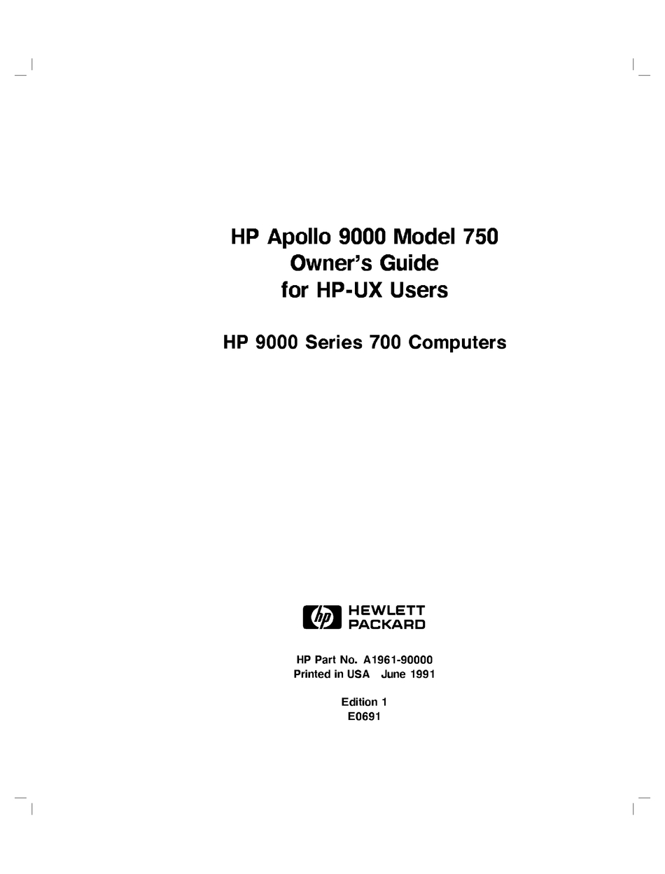 HP 750 OWNER'S MANUAL Pdf Download ManualsLib