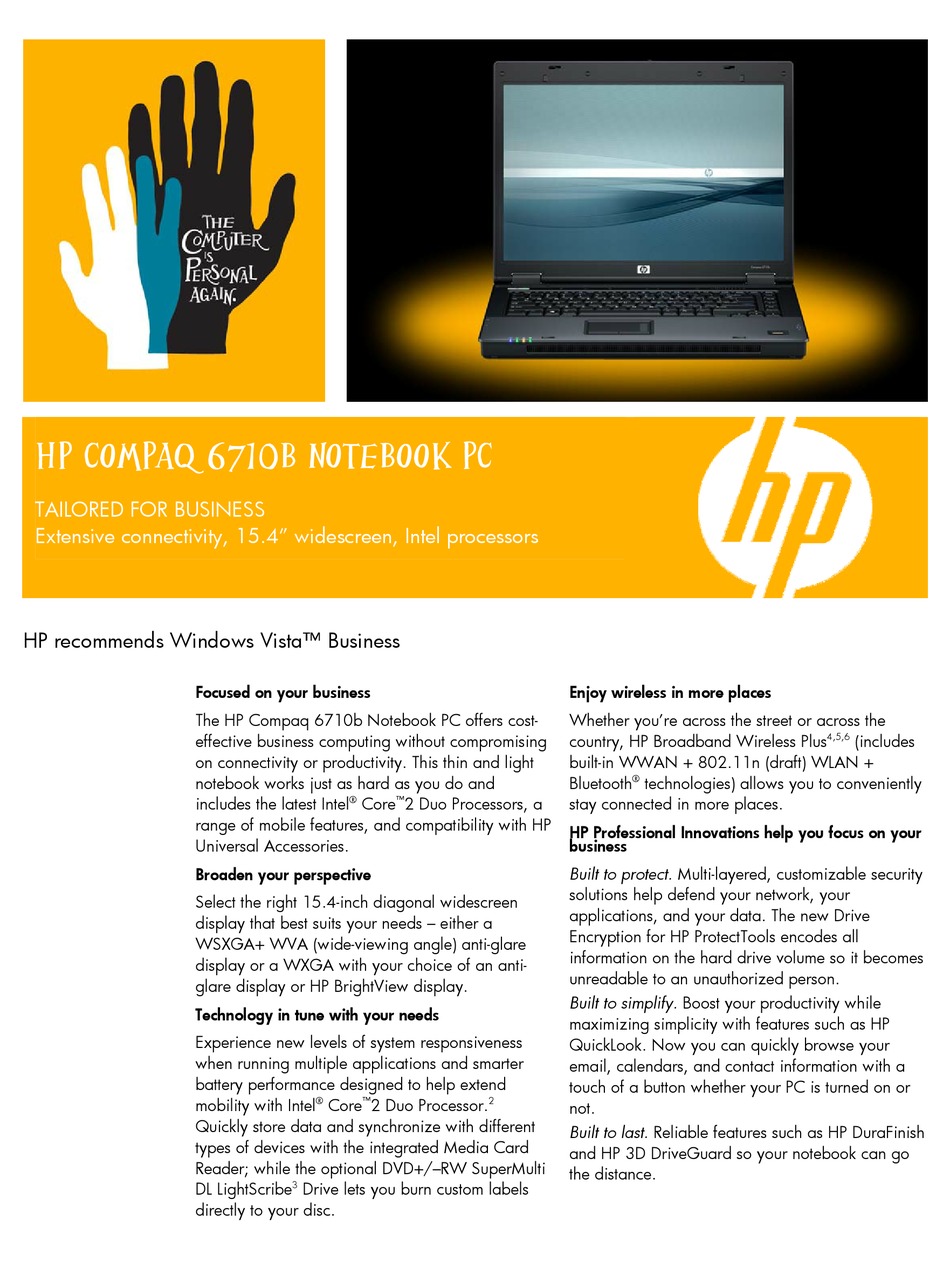 hp-notebook-6710b-specification-sheet-pdf-download-manualslib