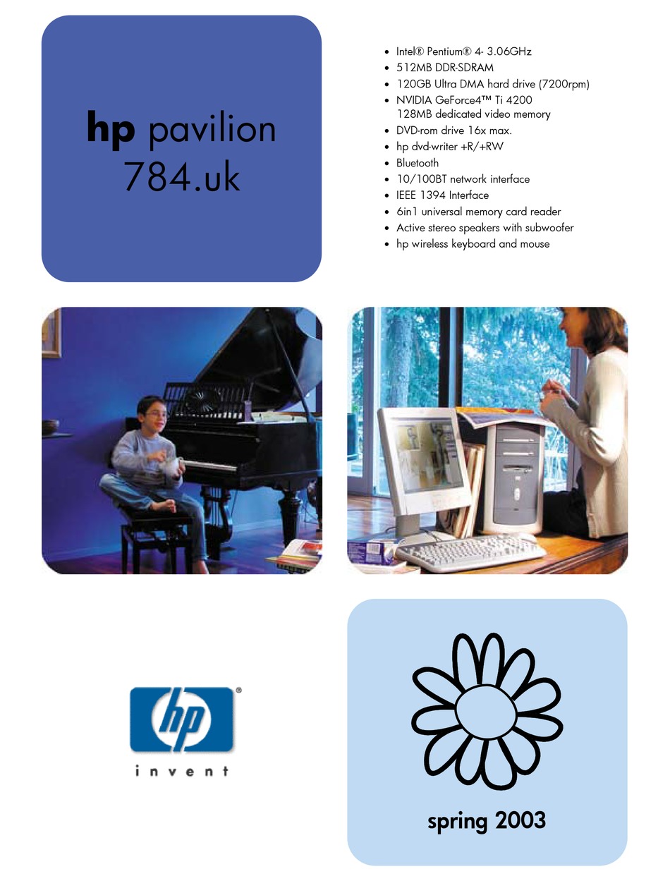 Hp Pavilion 784uk Owners Manual Pdf Download Manualslib 0545