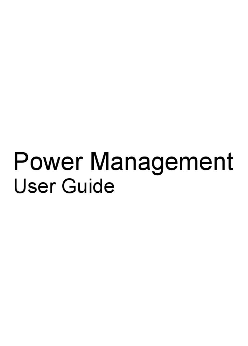 HP POWER MANAGEMENT SYSTEM USER MANUAL Pdf Download ManualsLib
