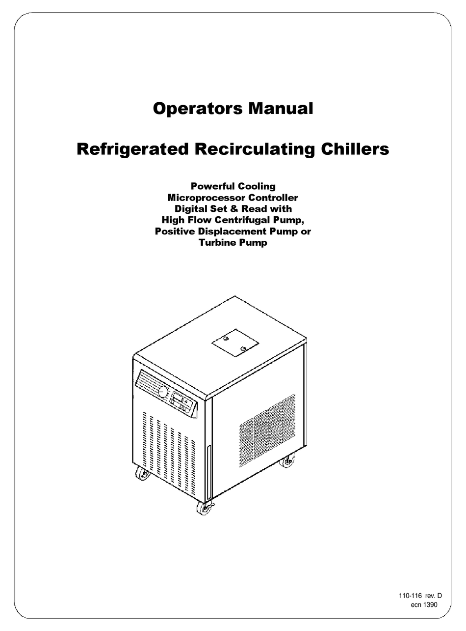 HP REFRIGERATED RECIRCULATING CHILLERS OPERATOR'S MANUAL Pdf Download