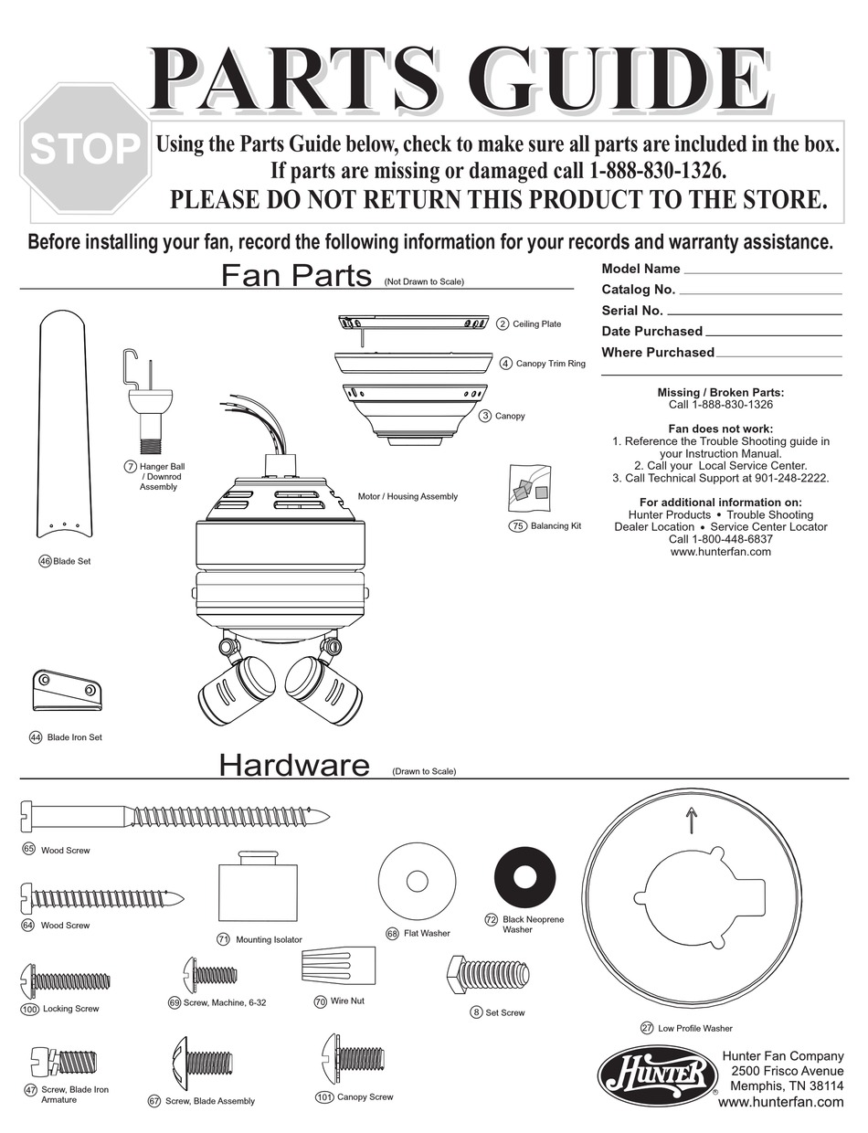 hunter-28081-parts-manual-pdf-download-manualslib