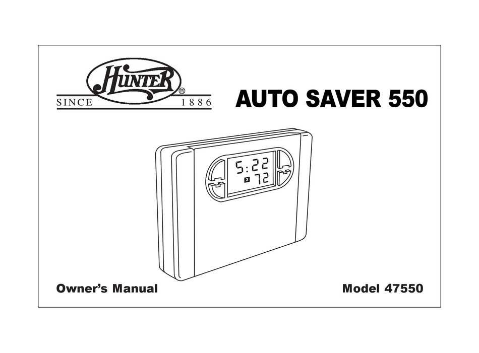 HUNTER 47550 OWNER'S MANUAL Pdf Download ManualsLib