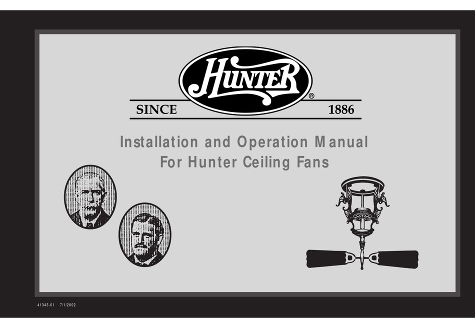 HUNTER FAN INSTALLATION AND OPERATION MANUAL Pdf Download ManualsLib