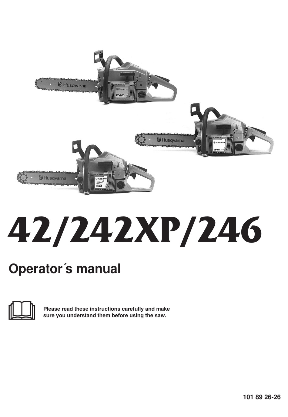 246 CHAINSAW Instruction Owner's Manual OEM NEW Genuine HUSQVARNA 42 242XP 
