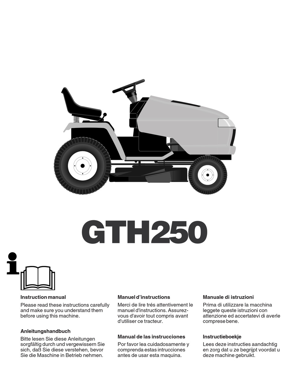 HUSQVARNA GTH250 INSTRUCTION MANUAL Pdf Download ManualsLib