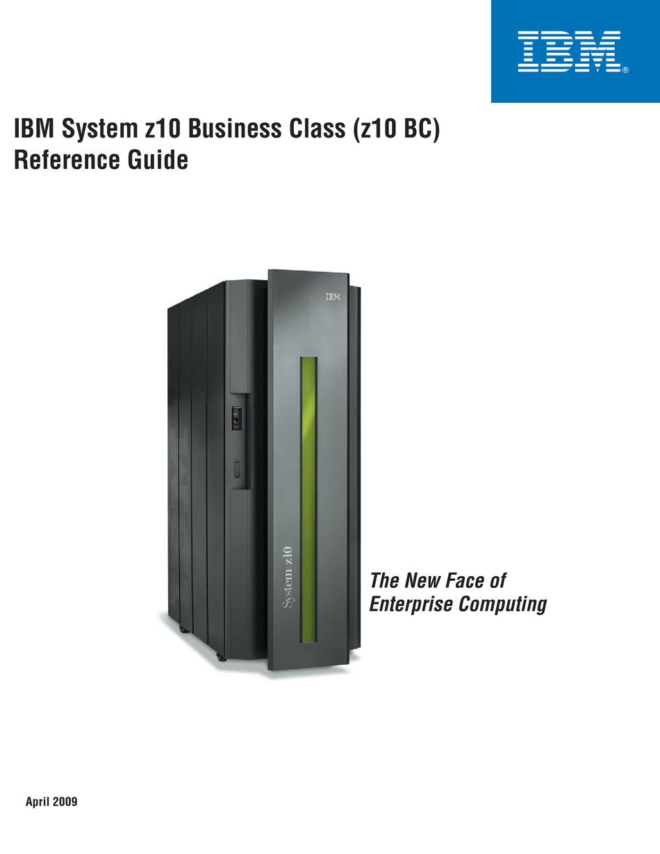 IBM Z10 BUISNESS CLASS Z10 BC REFERENCE MANUAL Pdf Download ManualsLib