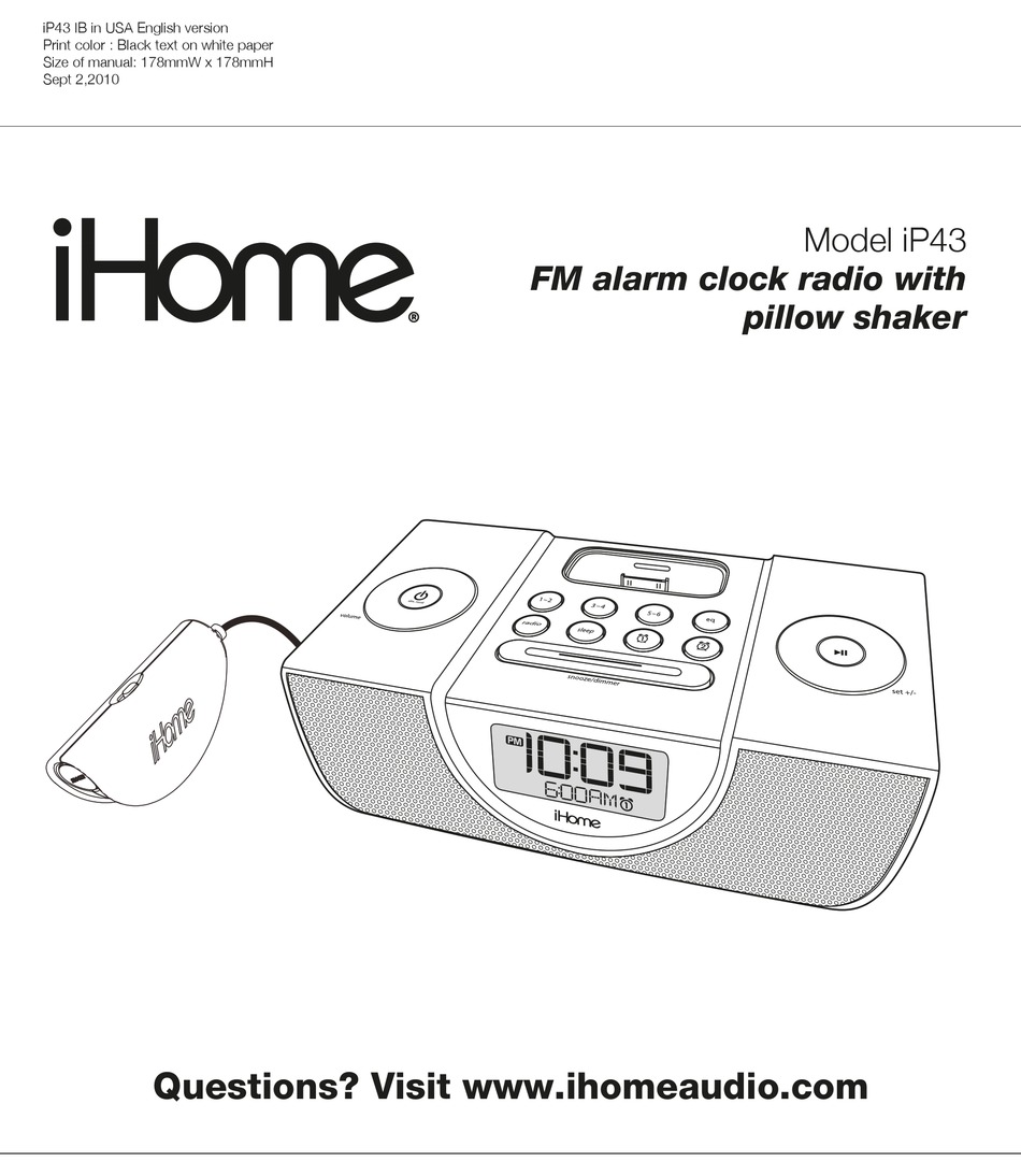 ihome ibn43 manual