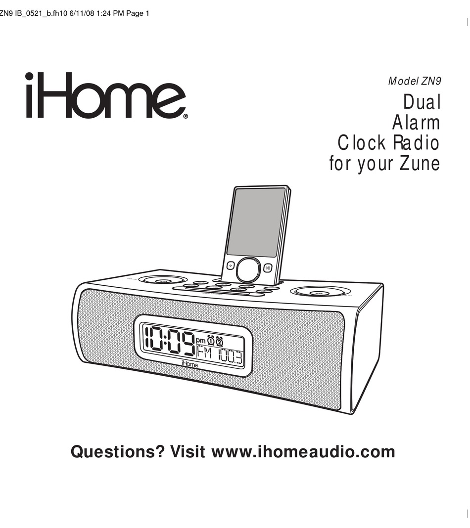 IHOME ZN9 INSTRUCTION MANUAL Pdf Download | ManualsLib