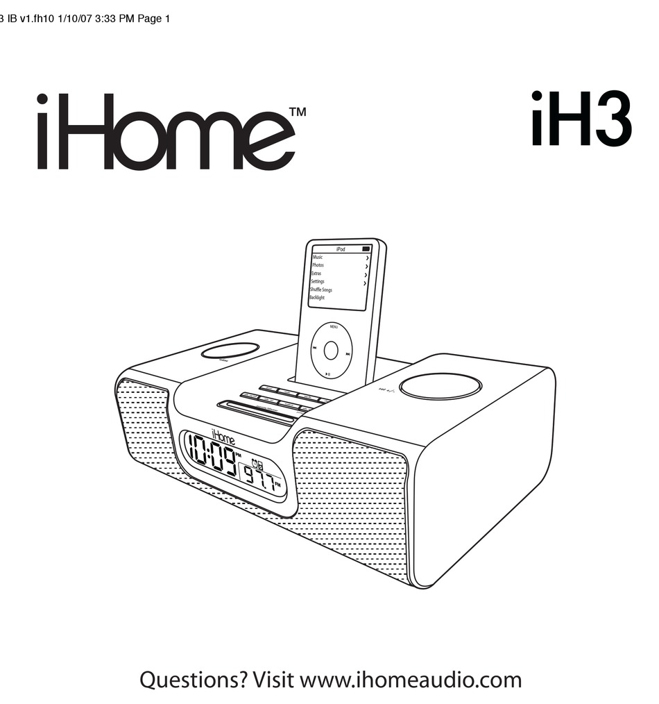 IHOME IH3 USER MANUAL Pdf Download | ManualsLib