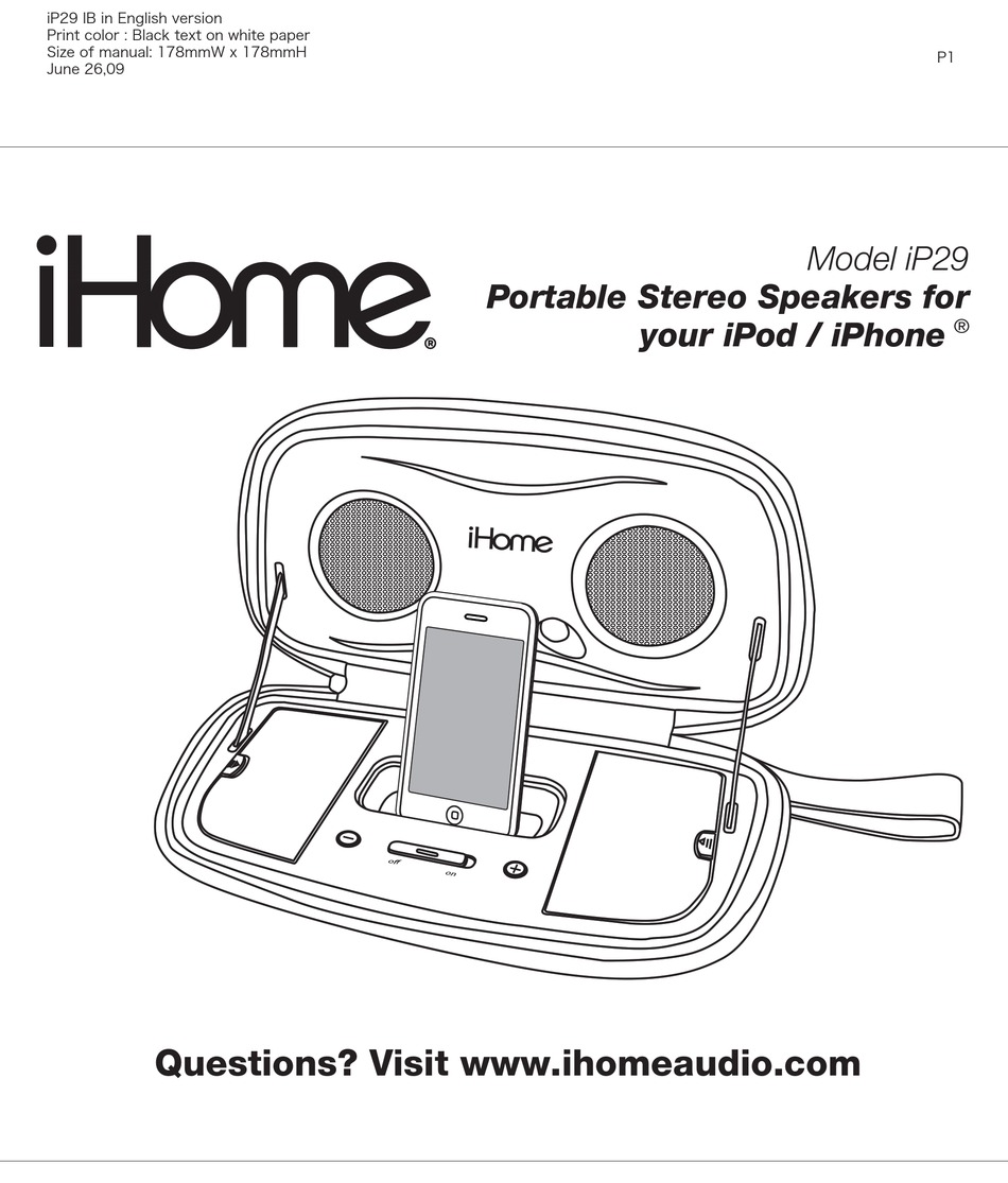 IHOME IP29 QUICK START MANUAL Pdf Download | ManualsLib