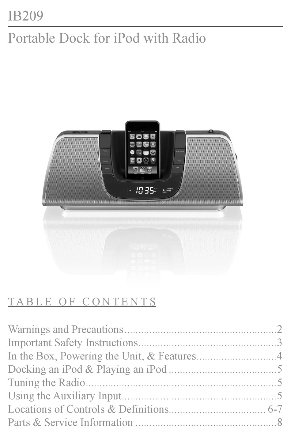 Ilive Ib209 Instruction Manual Pdf Download Manualslib