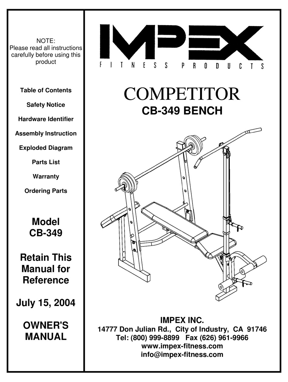 IMPEX COMPETITOR CB 349 OWNER S MANUAL Pdf Download ManualsLib