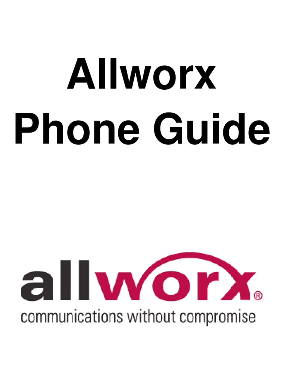 ALLWORX PHONE PHONE MANUAL Pdf Download | ManualsLib