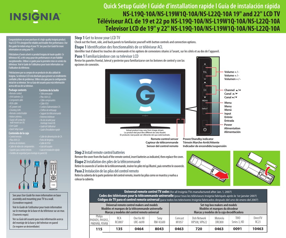 Insignia Ns L Q A Quick Setup Manual Pdf Download Manualslib