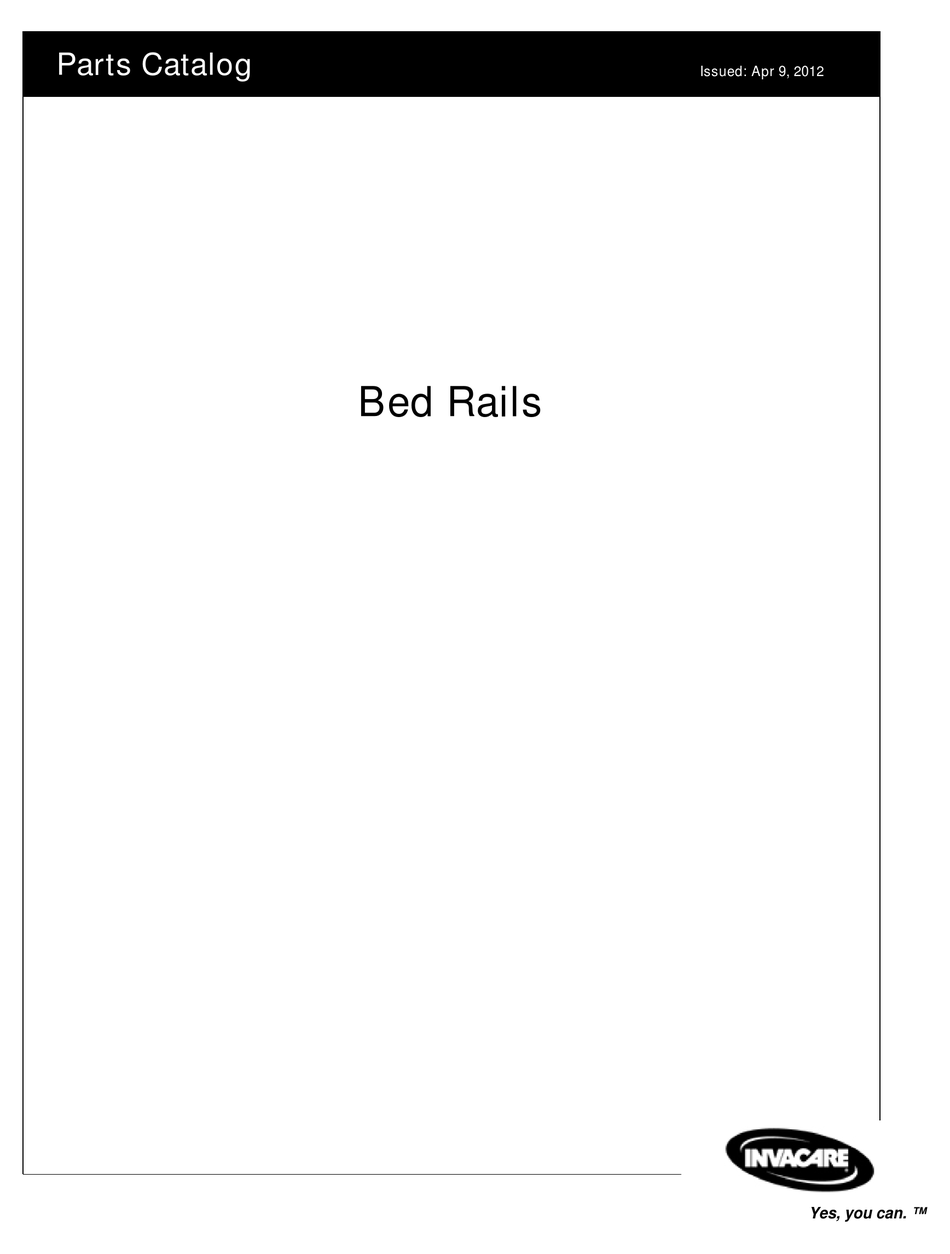 INVACARE BED RAILS PARTS CATALOG Pdf Download ManualsLib