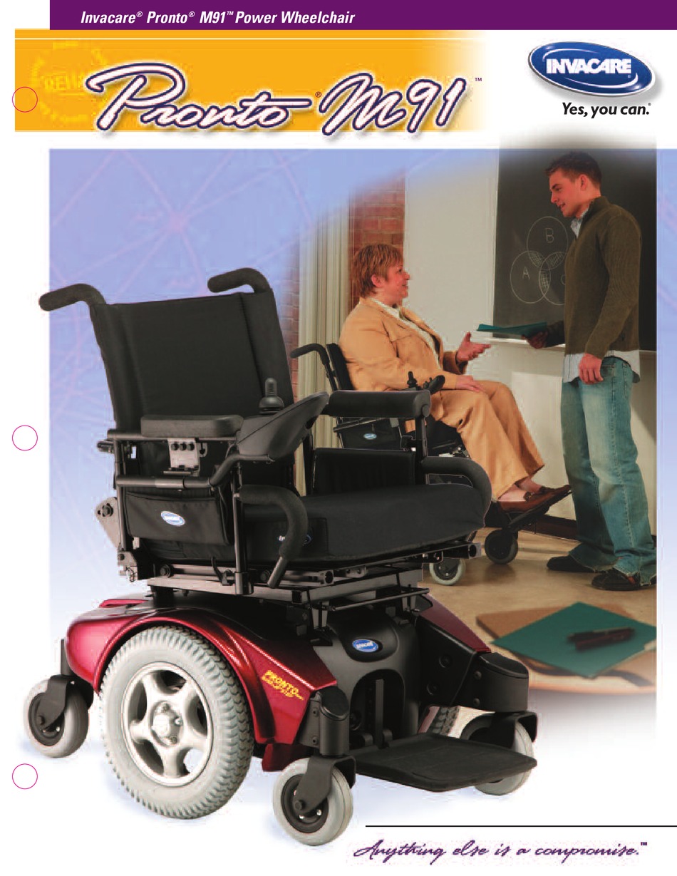 INVACARE PRONTO M91 BROCHURE & SPECS Pdf Download | ManualsLib