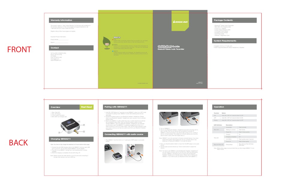 IOGEAR GBMA211 QUICK START MANUAL Pdf Download ManualsLib