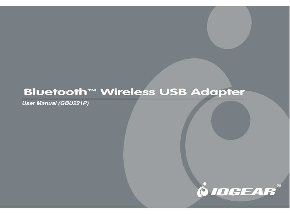 IOGEAR ENHANCED DATA RATE BLUETOOTH USB ADAPTER GBU221P USER MANUAL Pdf