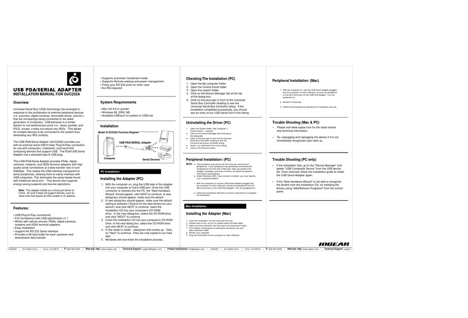 guc232a driver windows 10