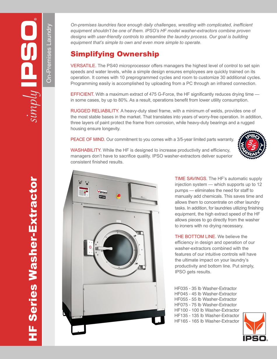 IPSO HF035 SPECIFICATIONS Pdf Download ManualsLib