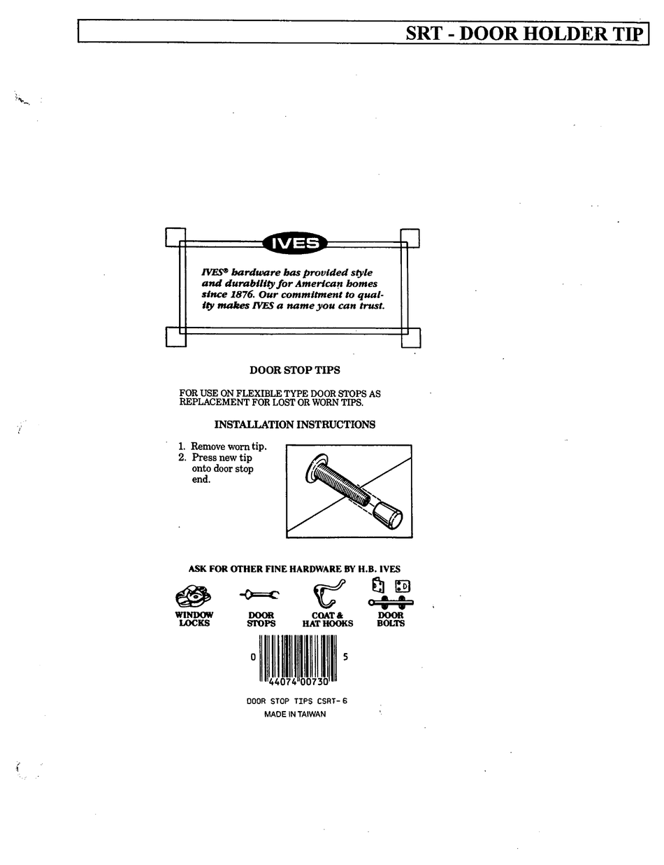 IVES SRT INSTALLATION INSTRUCTIONS Pdf Download ManualsLib