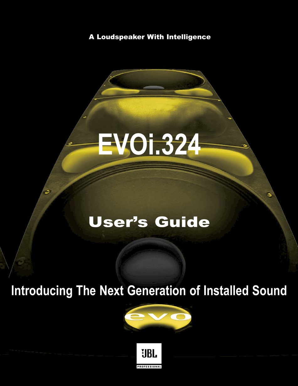 JBL EVO1.324 USER MANUAL Pdf Download ManualsLib