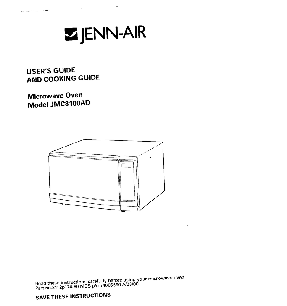 JENNAIR JMC8100ADB USER