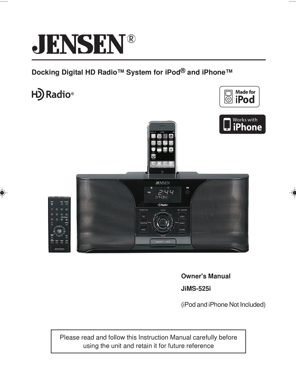 Jensen Hd Radio Jims 525i Owner S Manual Pdf Download Manualslib