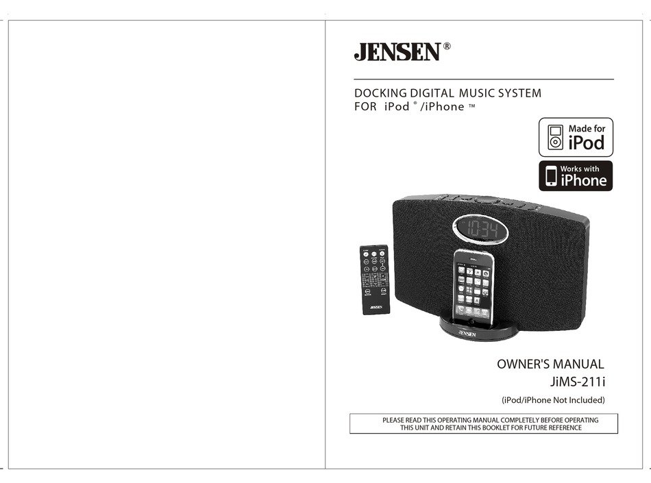 Jensen Jims 211i Owner S Manual Pdf Download Manualslib