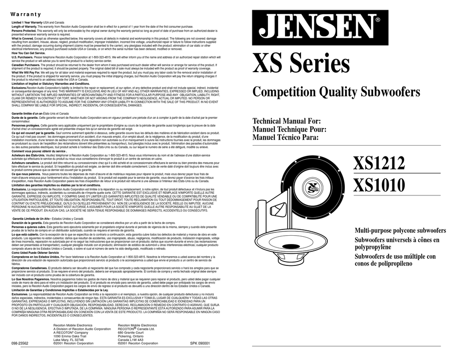 jensen xs1010 price