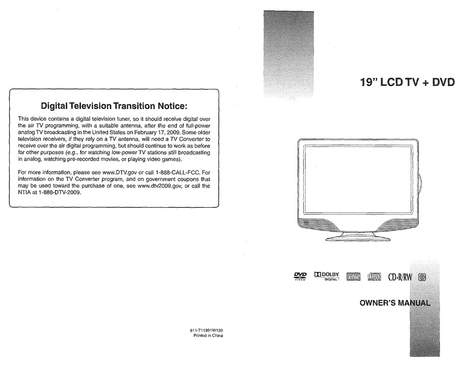 AUDIOVOX FPE1908DVDC 19 OWNER'S MANUAL Pdf Download | ManualsLib