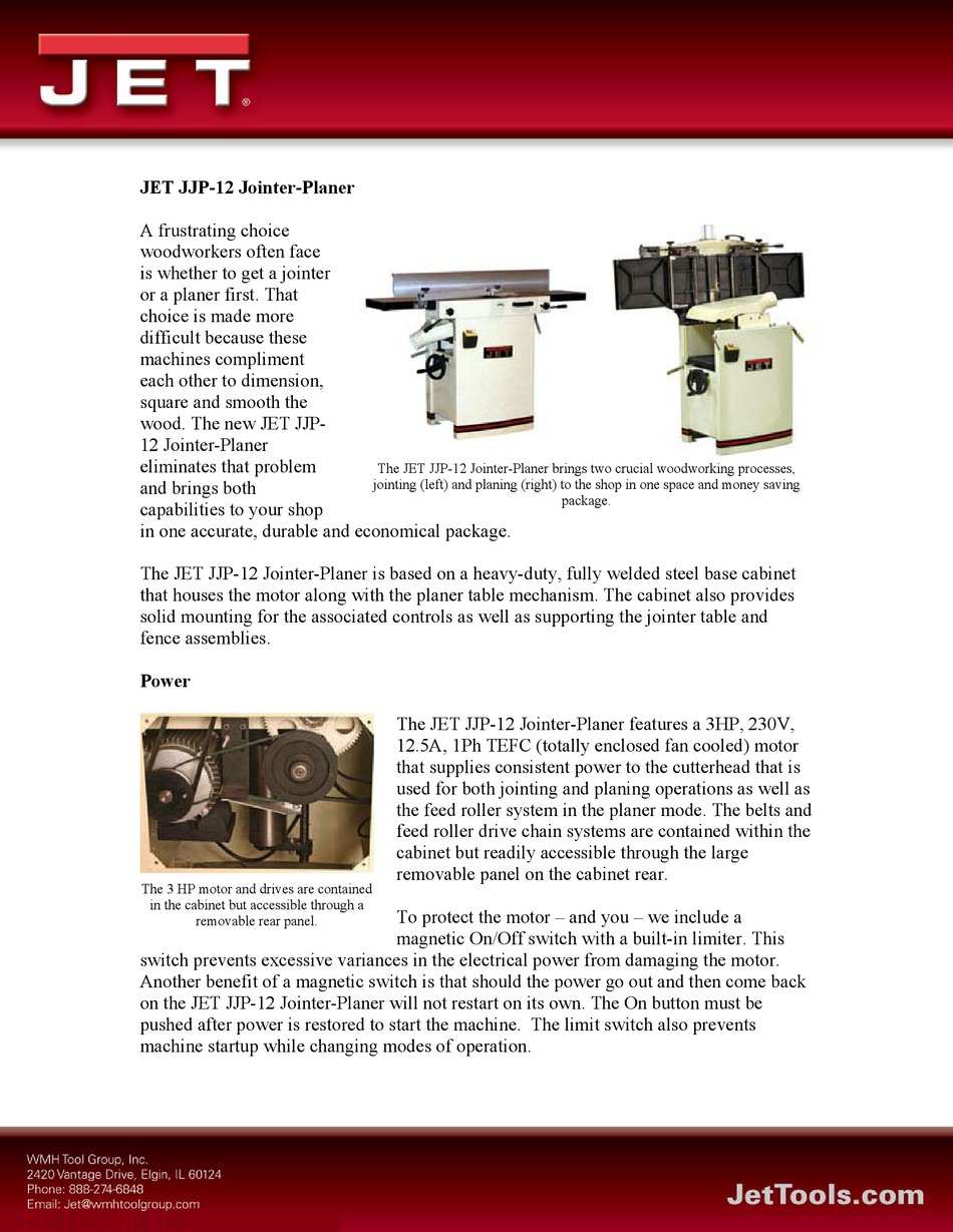 JET JJP12 BROCHURE Pdf Download ManualsLib