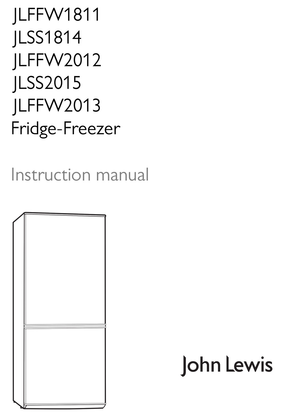 John Lewis Jlffw1811 Instruction Manual Pdf Download Manualslib
