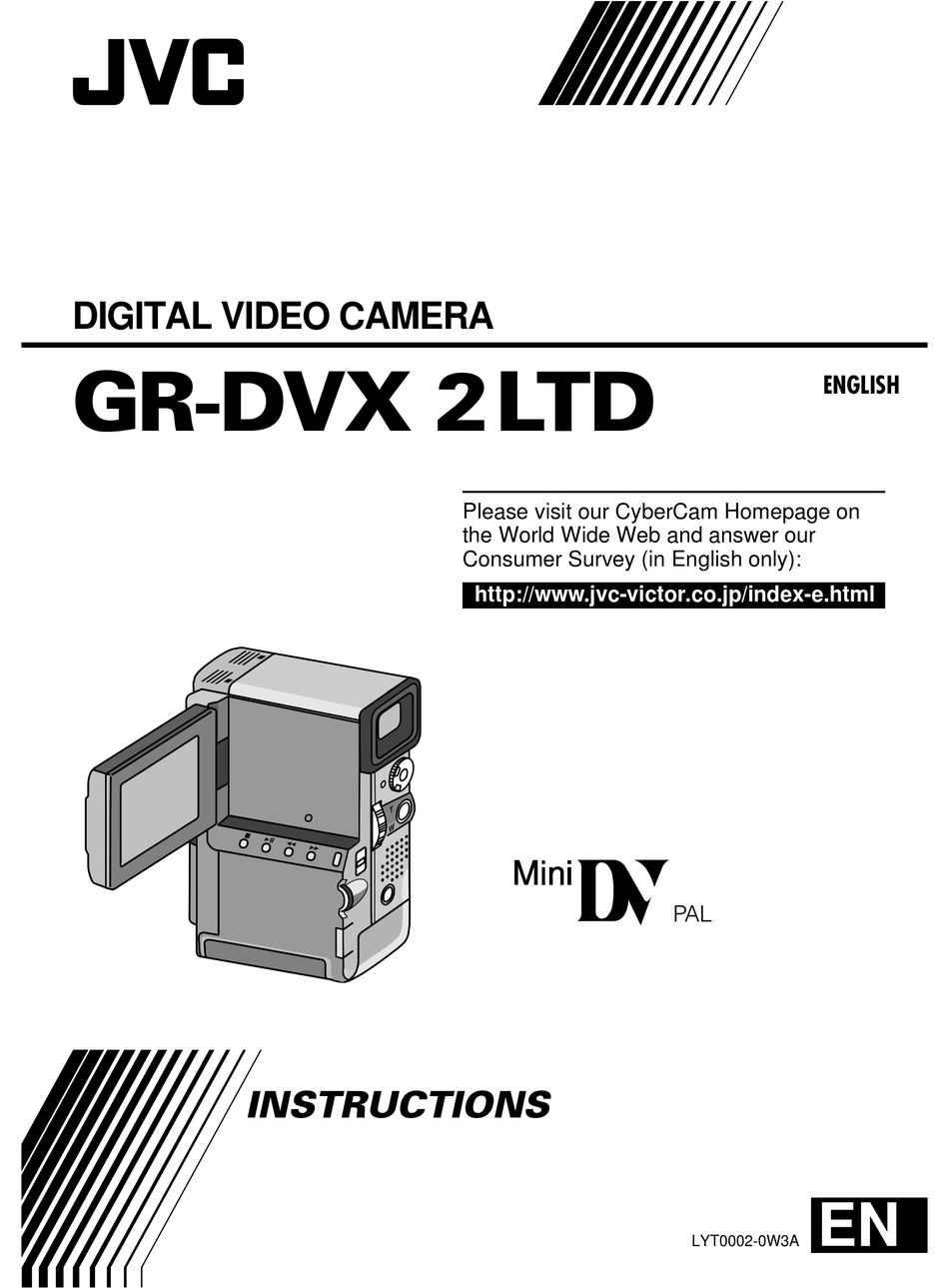 JVC GRDVX 2LTD INSTRUCTIONS MANUAL Pdf Download ManualsLib