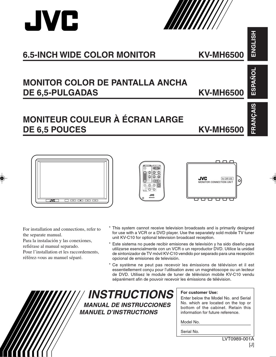 Jvc Kv Mh6500 Instructions Manual Pdf Download Manualslib