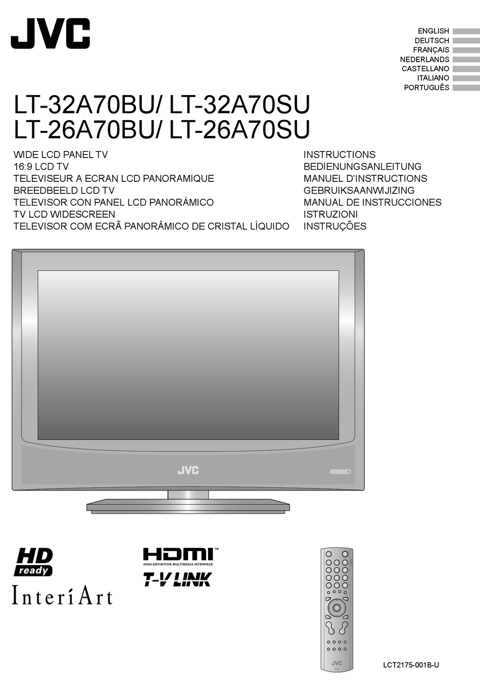 JVC LT 26A70BU INSTRUCTIONS MANUAL Pdf Download ManualsLib