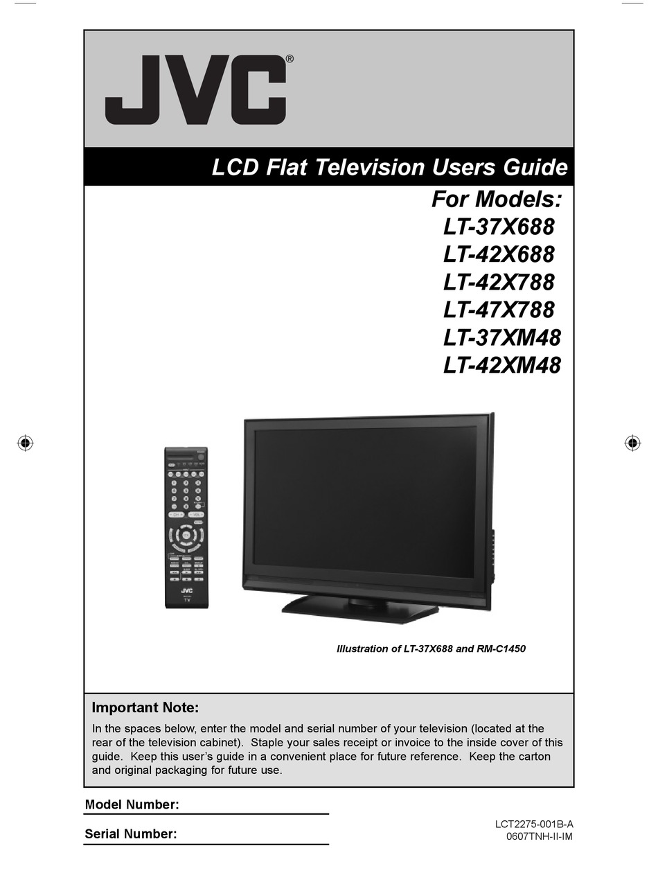 JVC LT37X688 USER MANUAL Pdf Download ManualsLib