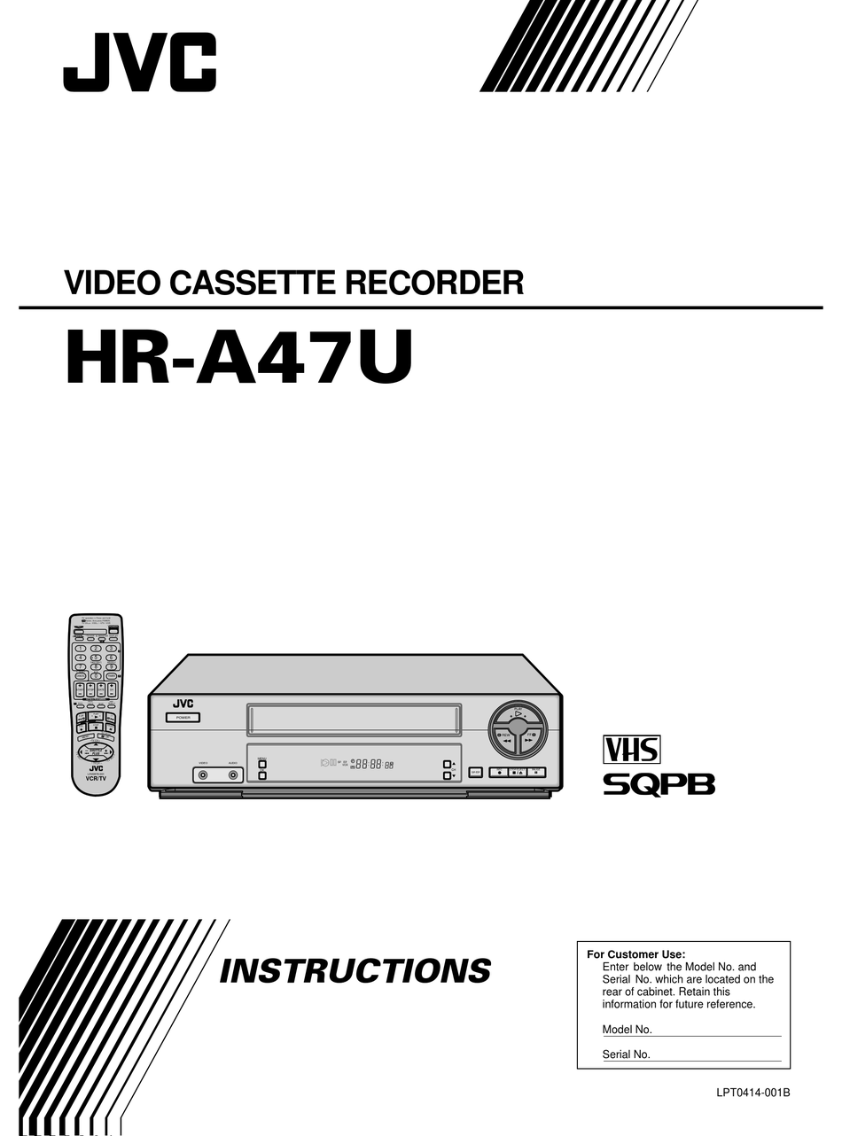 JVC VINTAGE JVC HR-A47U PRO-CISION VHS RECORDER TESTED WORKS W REMOTE & CABLES TAPE 