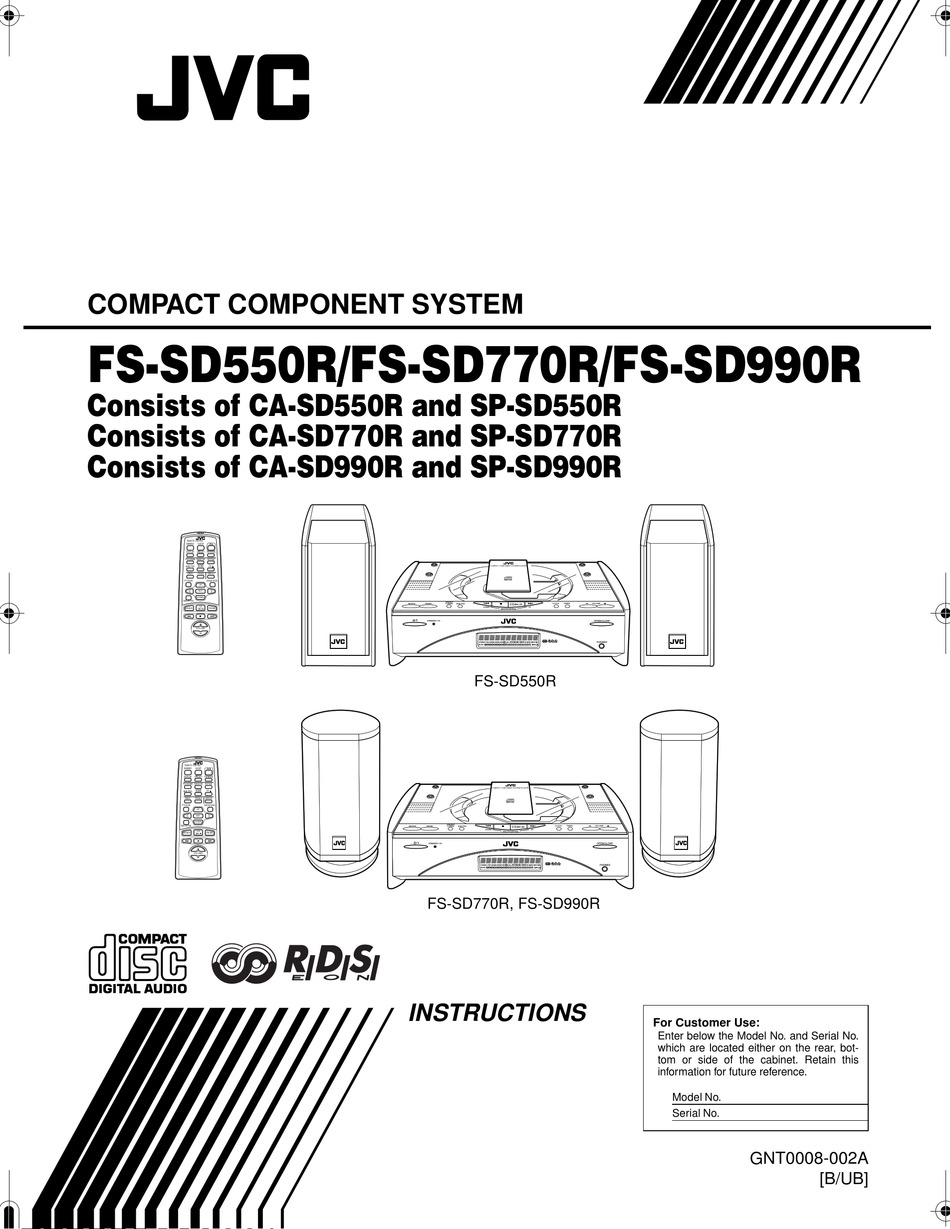 JVC FSSD550R INSTRUCTIONS MANUAL Pdf Download ManualsLib