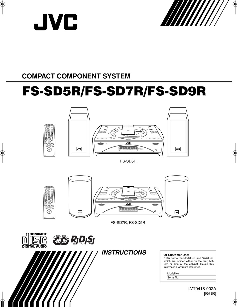 Jvc Fs Sd5r Instructions Manual Pdf Download Manualslib
