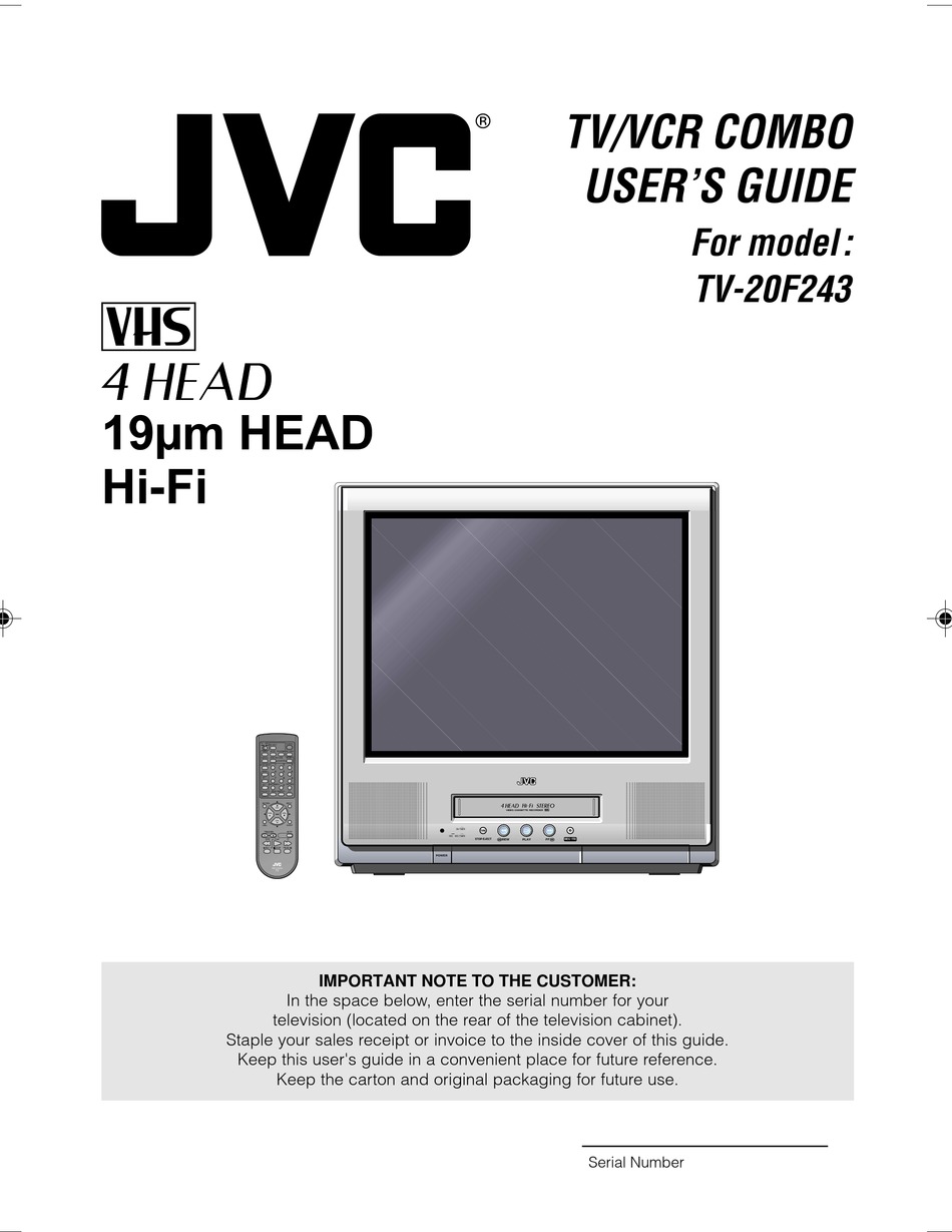 JVC TV20F243 USER MANUAL Pdf Download ManualsLib
